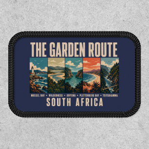 Garden Route South Africa Illustration Vintage Patch