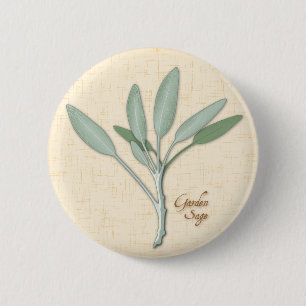 Garden Sage Herb Button