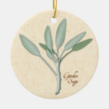 Garden Sage Herb Ornament by pomegranate_gallery at Zazzle
