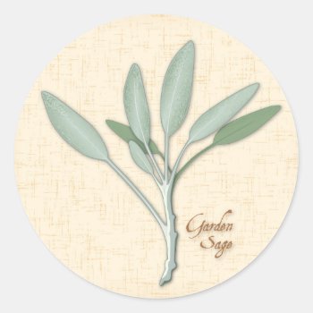 Garden Sage Herb Stickers by pomegranate_gallery at Zazzle