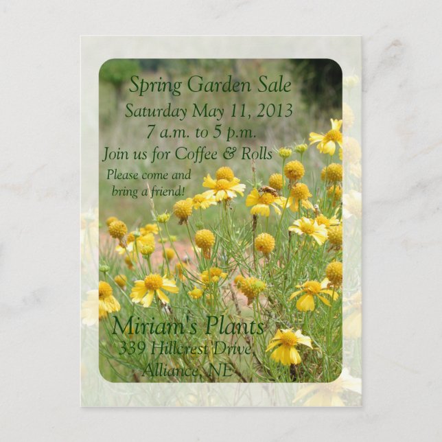 Garden Sale Invitation (Front)