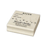 Garden Saved Seeds Bees Design Rubber Stamp