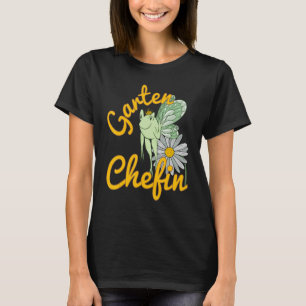 Garden Saying Garden Chef Frog Elf With Flower T-Shirt