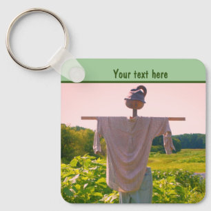 Garden Scarecrow Nature Personalized Keychain