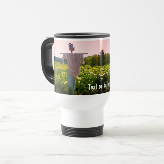 Garden Scarecrow Nature Personalized  Travel Mug (Front Left)