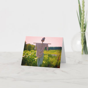 Garden Scarecrow Personalized Note Card