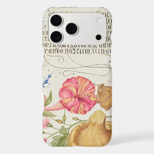 Garden Scene with Flowers, Butterfly and Mushroom iPhone 17 Pro Max Case