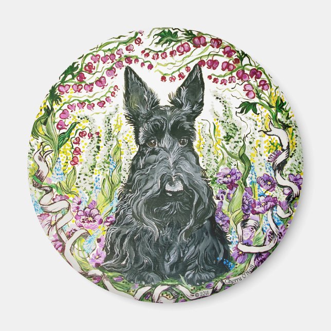Garden Scottie Magnet (Front)