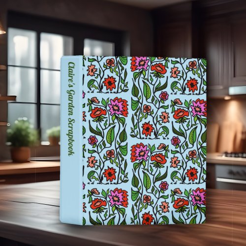 Garden Scrapbook Custom Illustrated Floral Binder