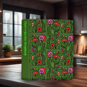 Garden Scrapbook Custom Illustrated Floral Binder