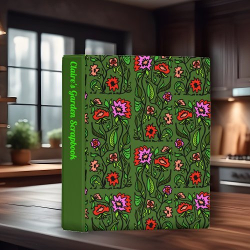 Garden Scrapbook Custom Illustrated Floral Binder
