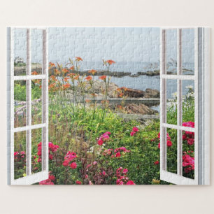 GARDEN SEA SCENIC OGUNQUIT, MAINE JIGSAW PUZZLE