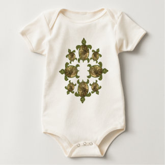 Garden Sea Turtle Pattern Baby Bodysuit