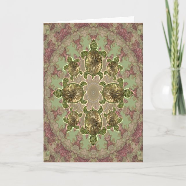 Garden Sea Turtle Pattern Cards (Front)