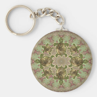 Garden Sea Turtle Pattern Keychain