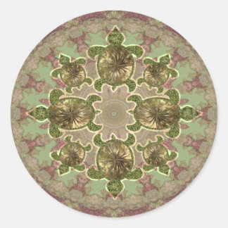 Garden Sea Turtle Pattern Stickers