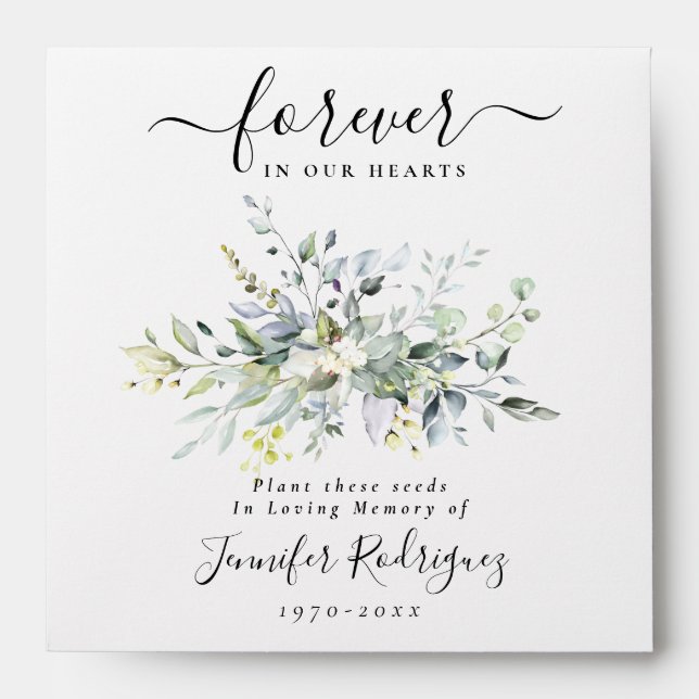 Garden Seed Packet Memorial Funeral Envelope (Front)