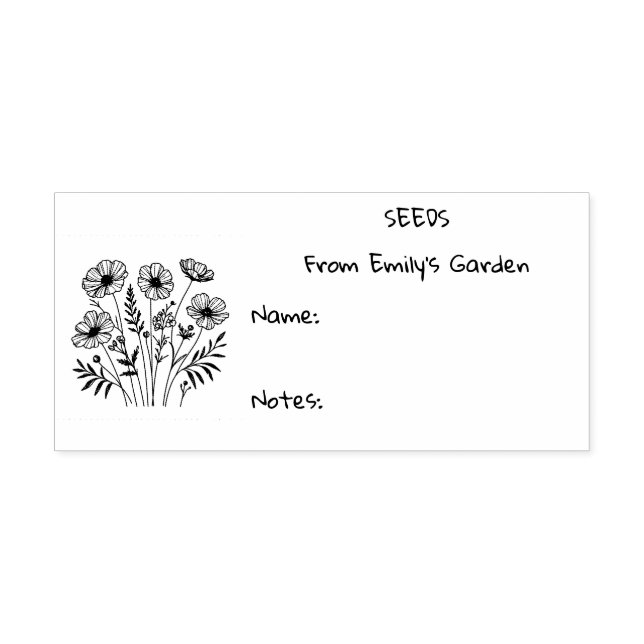 Garden Seed Packet Rubber Stamp (Imprint)