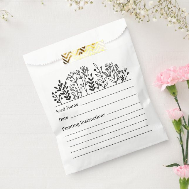 Garden Seed Saving Envelope Favor Bag (Sealed)