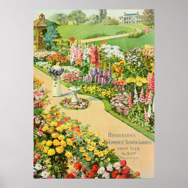 Garden Seed Vintage Ad Poster (Front)