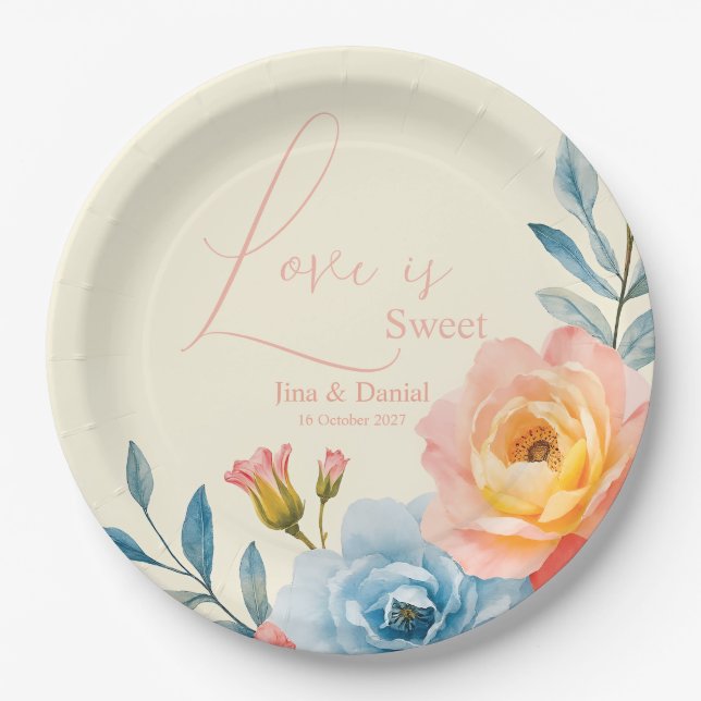 Garden Serenade  Paper Plates (Front)
