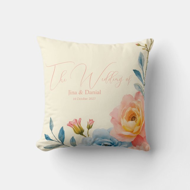 Garden Serenade Throw Pillow (Front)