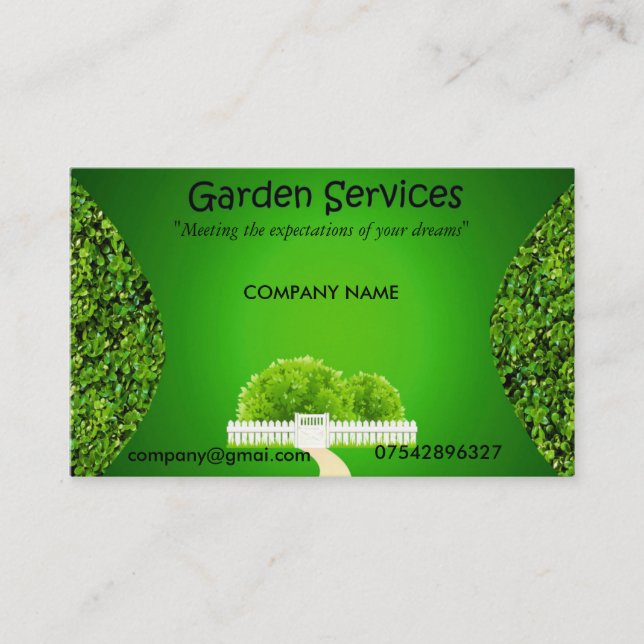 Garden Service Business card (Front)