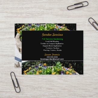 Garden Services Business Card