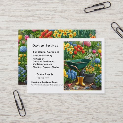Garden Services  Business Card