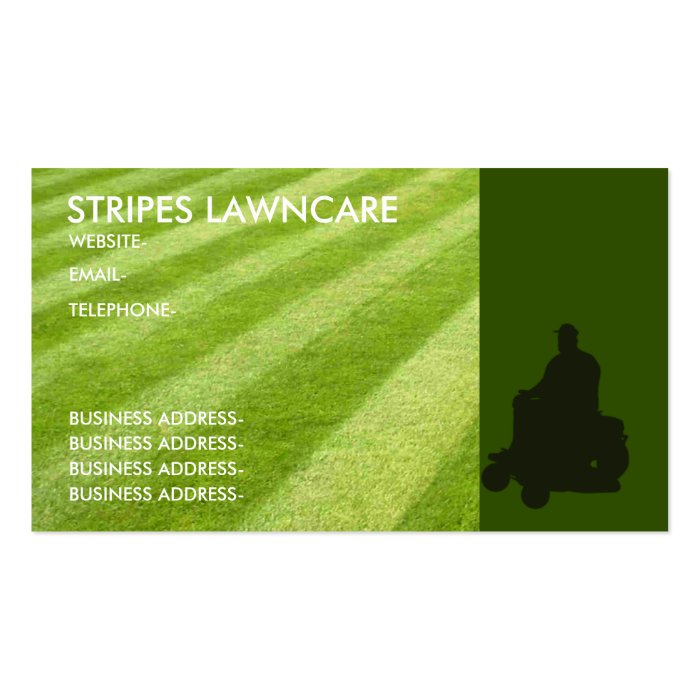 Garden services business card