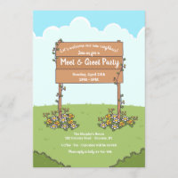 Garden Sign Meet and Greet Party Invitation