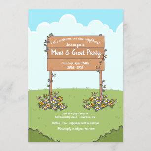 Garden Sign Meet and Greet Party Invitation