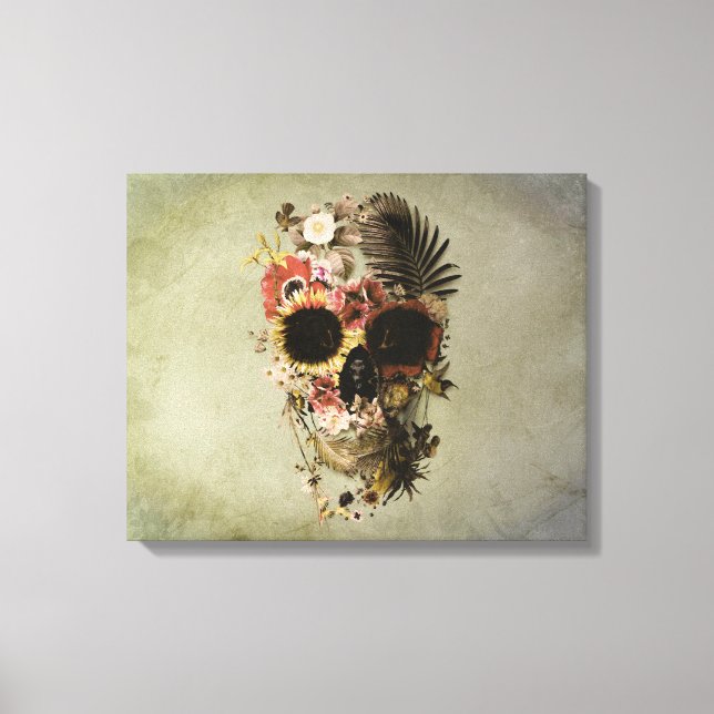 Garden Skull Light Canvas Print (Front)