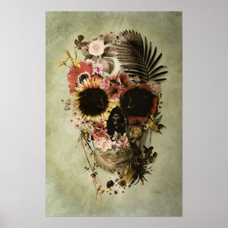 Garden Skull Light Poster