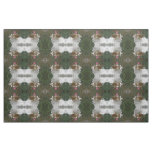 Garden Snail and White Carnation Patterned Fabric