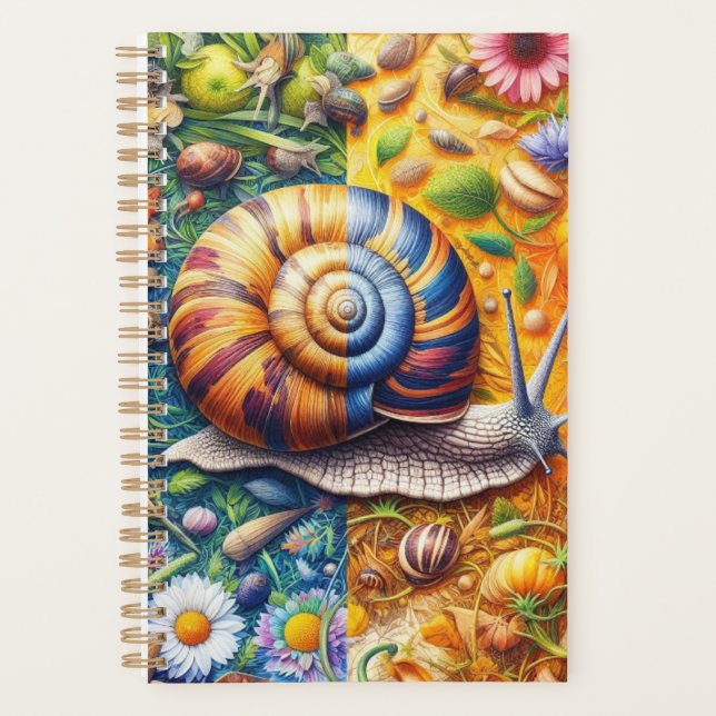Garden Snail Four Seasons Planner Journal (Front)