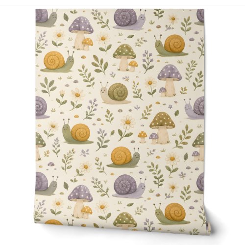 Garden Snail Parade Nursery & Kids Wallpaper
