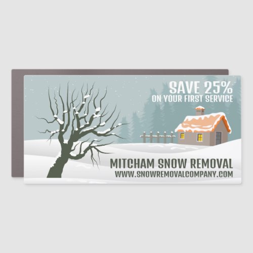 Garden Snow Snow Removal Company Advertising Car Magnet