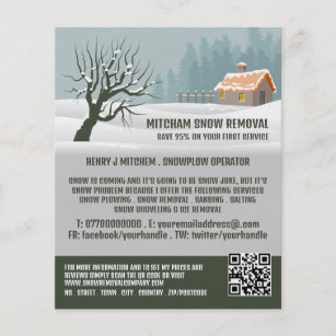 Garden Snow, Snow Removal Company Advertising Flyer