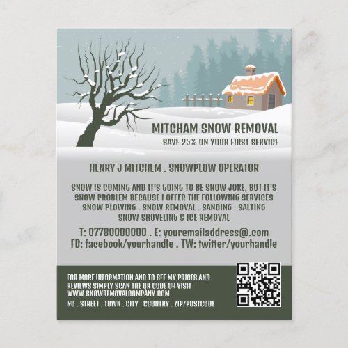 Garden Snow Snow Removal Company Advertising Flyer