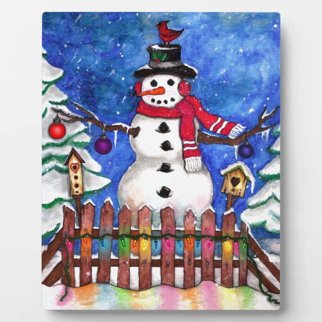 Garden Snowman Plaque (Front)
