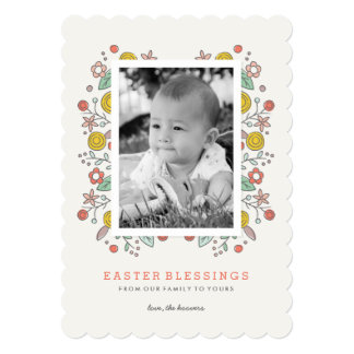 Garden Soiree Easter Card - Crimson