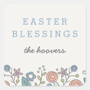 Garden Soiree Easter Sticker - Cornflower