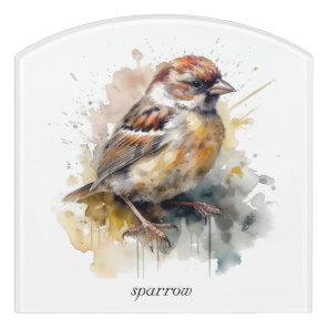 Garden Sparrow Cottagecore Welcome Door Sign