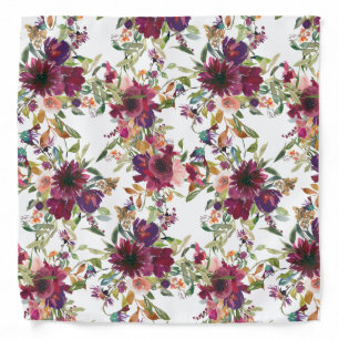 Garden Splash Modern Floral Pattern Bandana