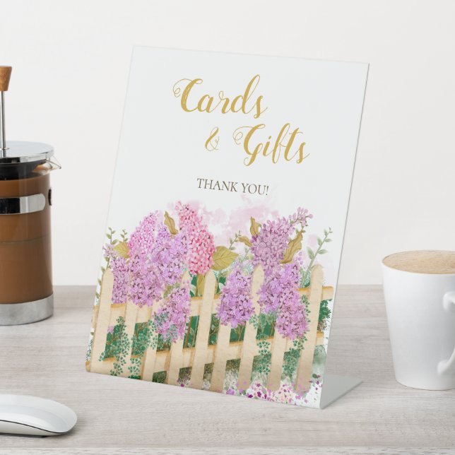 garden spring She's Fresh bridal cards gifts Pedestal Sign (In SItu)