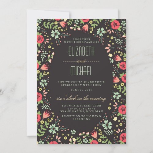 Garden Spring  Wedding Invitations