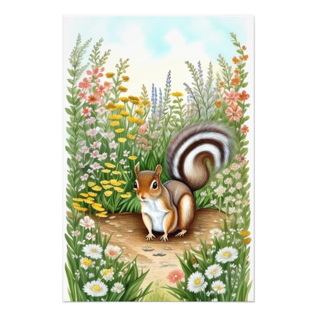 Garden Squirrel Photo Enlargement Print (Front)