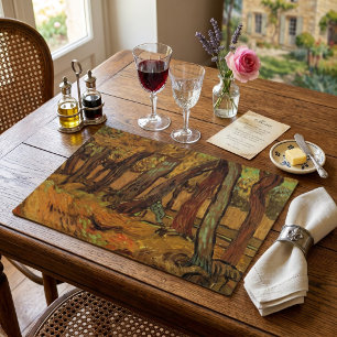 Garden St Paul Hospital Figure by Vincent van Gogh Cloth Placemat