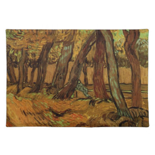 Garden St Paul Hospital Figure by Vincent van Gogh Cloth Placemat